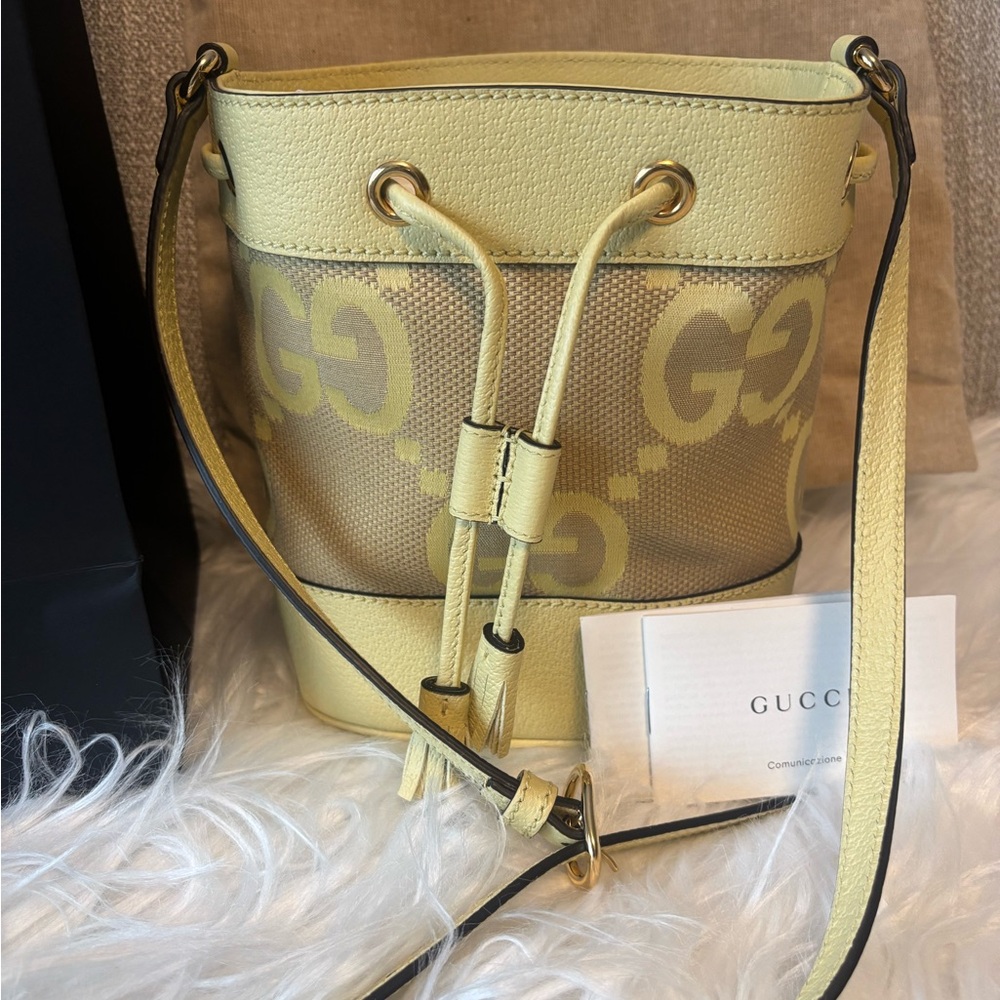 Gucci jumbo GG mini bucket shoulder/crossbody bag - Picture 2 of 7